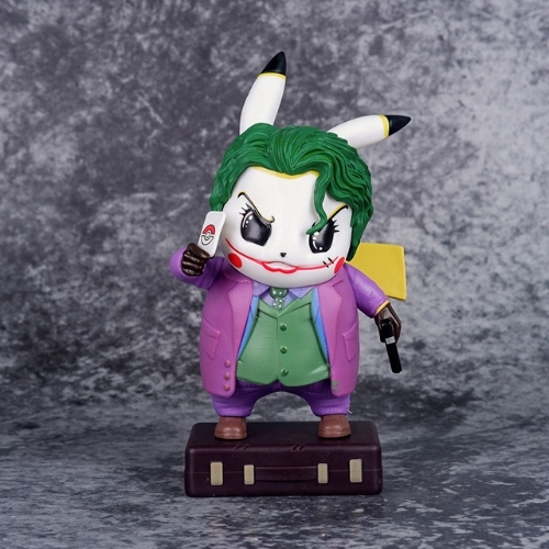 Mô hinh Pikachu Cosplay Joker  . Cao 14cm , nặng 220gram - No Box - K9-T2-S11