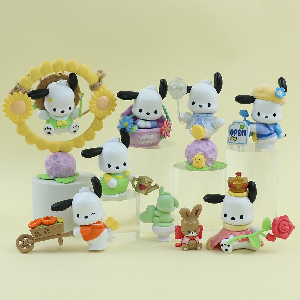 Mô hình kuromi Bộ 7 pochacco Kuromi - cao 5 - 14cm - Nặng 600gram - Bọc Túi - Có Hộp Đẹp - N3-K37-T1-S1