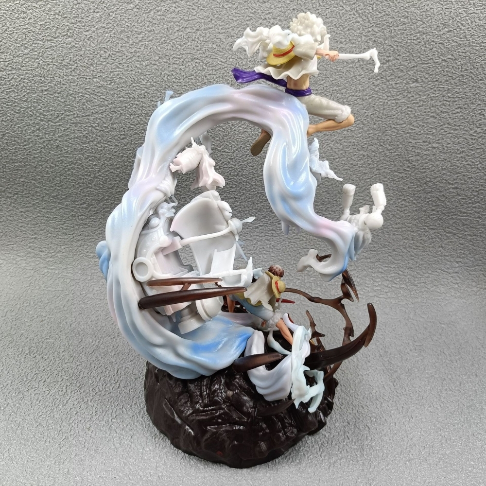 Mô Hình OnePiece luffy gear 5 Trạng thái chiến đấu và đấm đất siêu ngầu cao 23cm nặng 830g , Figure OnePiece - Full Box - N1-K34-T5-S2