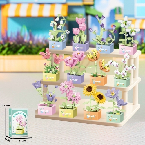 Combo 12 mẫu bộ lắp ghép chậu hoa. SKU: LG-W1604 ( VAT 001-C12-60 ) - K91-T1-S1-2-3-4