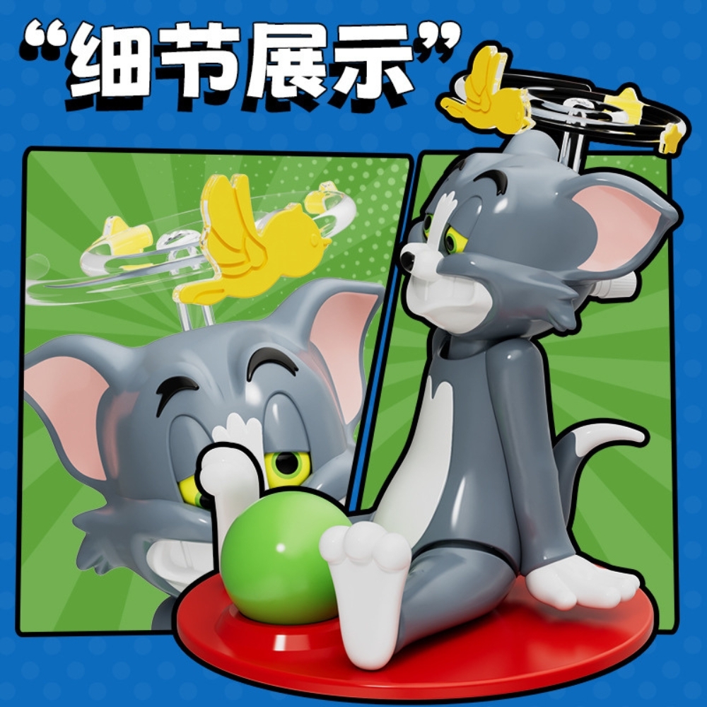 Đồ Chơi Trẻ Em Tom bị choáng chạy cót - Cao 11cm - Ngang 9cm - Nặng 200gram - Hộp Màu - ht30a K75-T5-S10