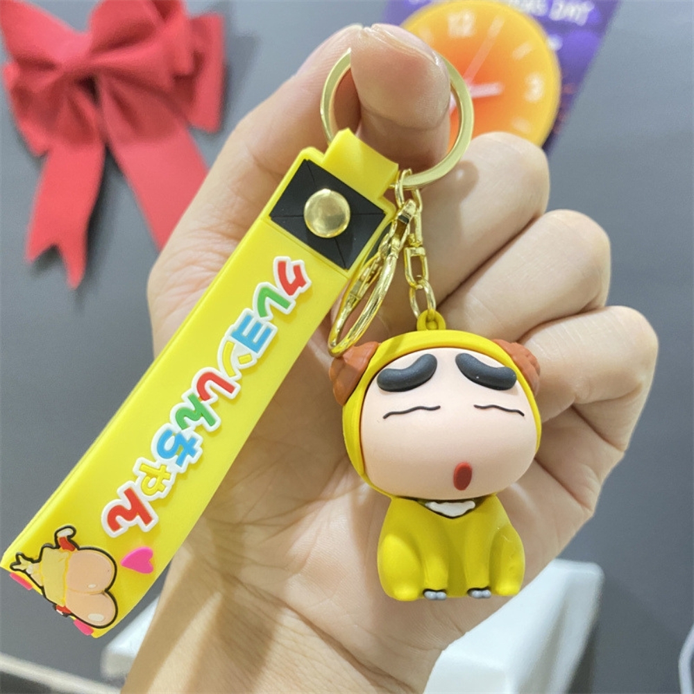 móc khóa shin cosplay cừu vàng - dây dài 11cm mô hình cao 6cm - nặng : 50gram - no box N3-T3