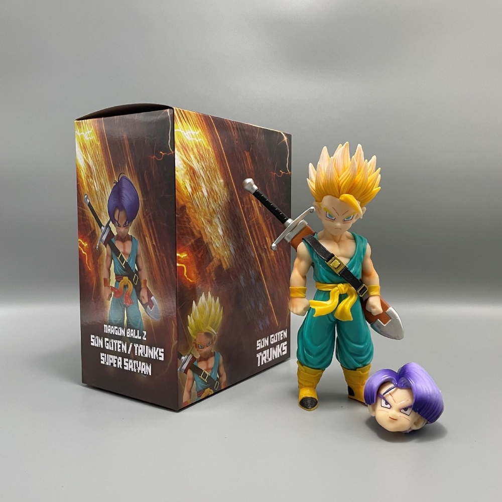 Mô Hình Dragon Ball Trunks Kid dáng đứng có đầu thay thế - cao 19cm - nặng 220g - DragonBall - Hộp màu K28-T1-S11