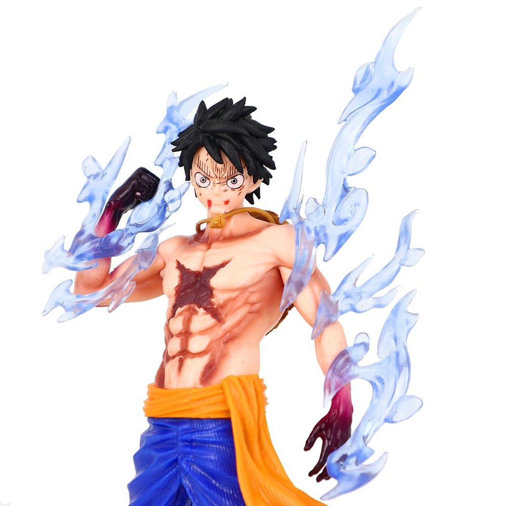 Mô hình OnePiece Luffy Haki hoa anh đào hiệu ứng xanh - Cao 24cm - nặng 180gram - Phụ kiện : Đế - Figure One Piece - No Box - K26-T1-S2