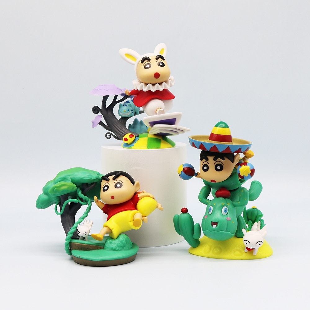 Mô Hình bộ 6 Shin bút chì cosplay - Cao 7-10cm - nặng 300gram - Figure Cậu Bé Bút Chì - bọc túi OPP - Hộp Màu - HM56 n3-k40-t3-s1
