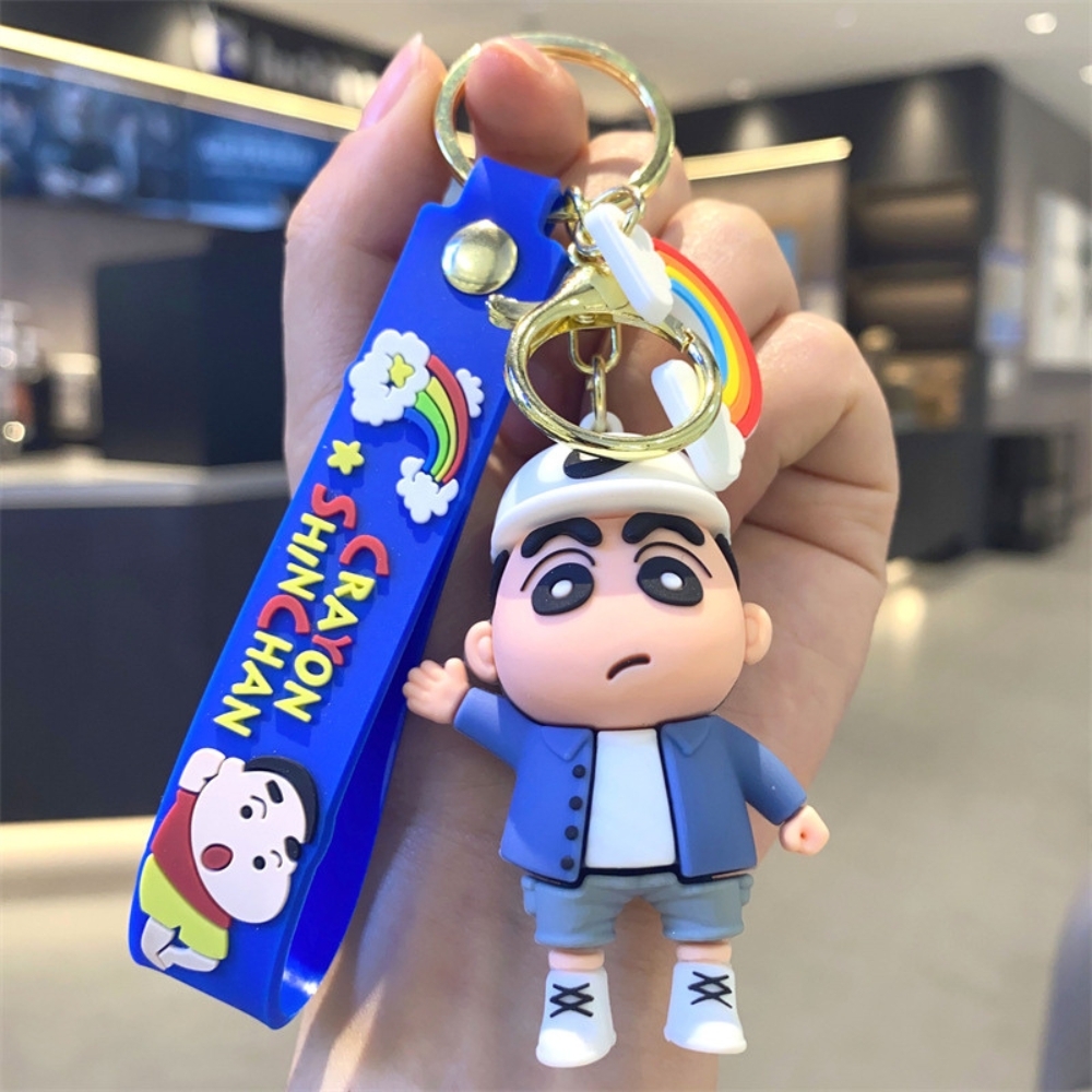 Móc khóa Em Bé Trai áo xanh - Dây móc dài : 10cm - Mô Hình Cao : 6cm - Nặng : 50gram - No Box  - SKU: moc155 - (Vat: 88223-7)