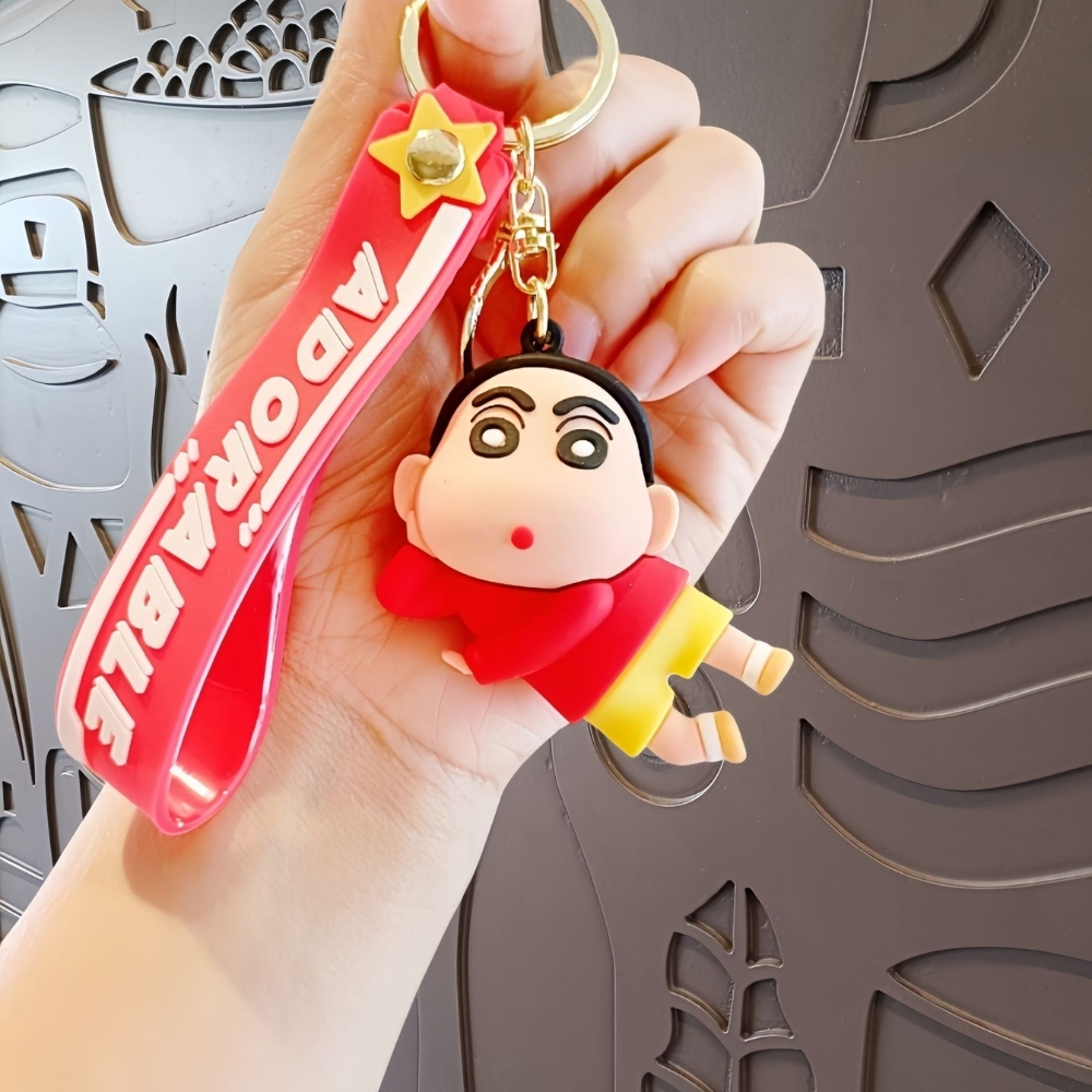 móc khóa shin nằm áo đỏ - Dây móc dài : 10cm - Mô Hình Cao : 6cm - Nặng : 50gram - No Box : bọc túi OPP n3-k18-t6-s2