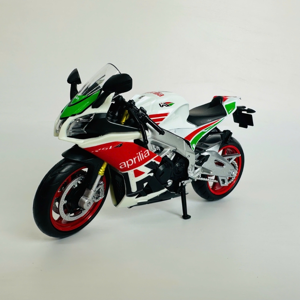 Mô Hình xe motor aprilia rsv4 tỉ lệ 1:12 Hợp kim có thể mở cửa - bánh sau chạy cót - Dài 17cm - cao 10cm - nặng 500gram - Figure Oto - FULL BOX : box màu - SKU : oto409 N3-K12-T4-S2