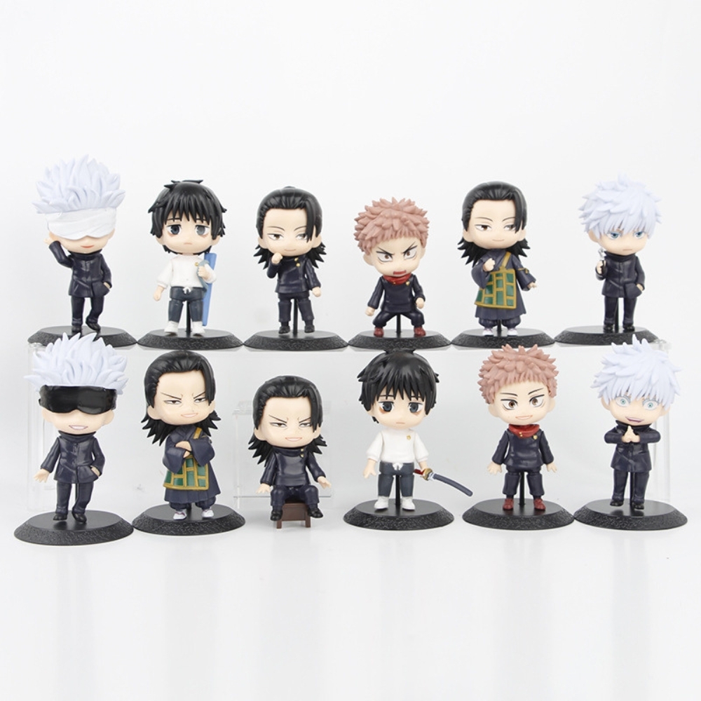 Hàng Cao Cấp - Mô Hình Jujutsu Kaisen bộ 12 chú thuật hồi chiến - Cao 9-11cm - nặng 800gram - No Box : bọc túi OPP - Figure anime Jujutsu Kaisen - N3-K44-T2-S3