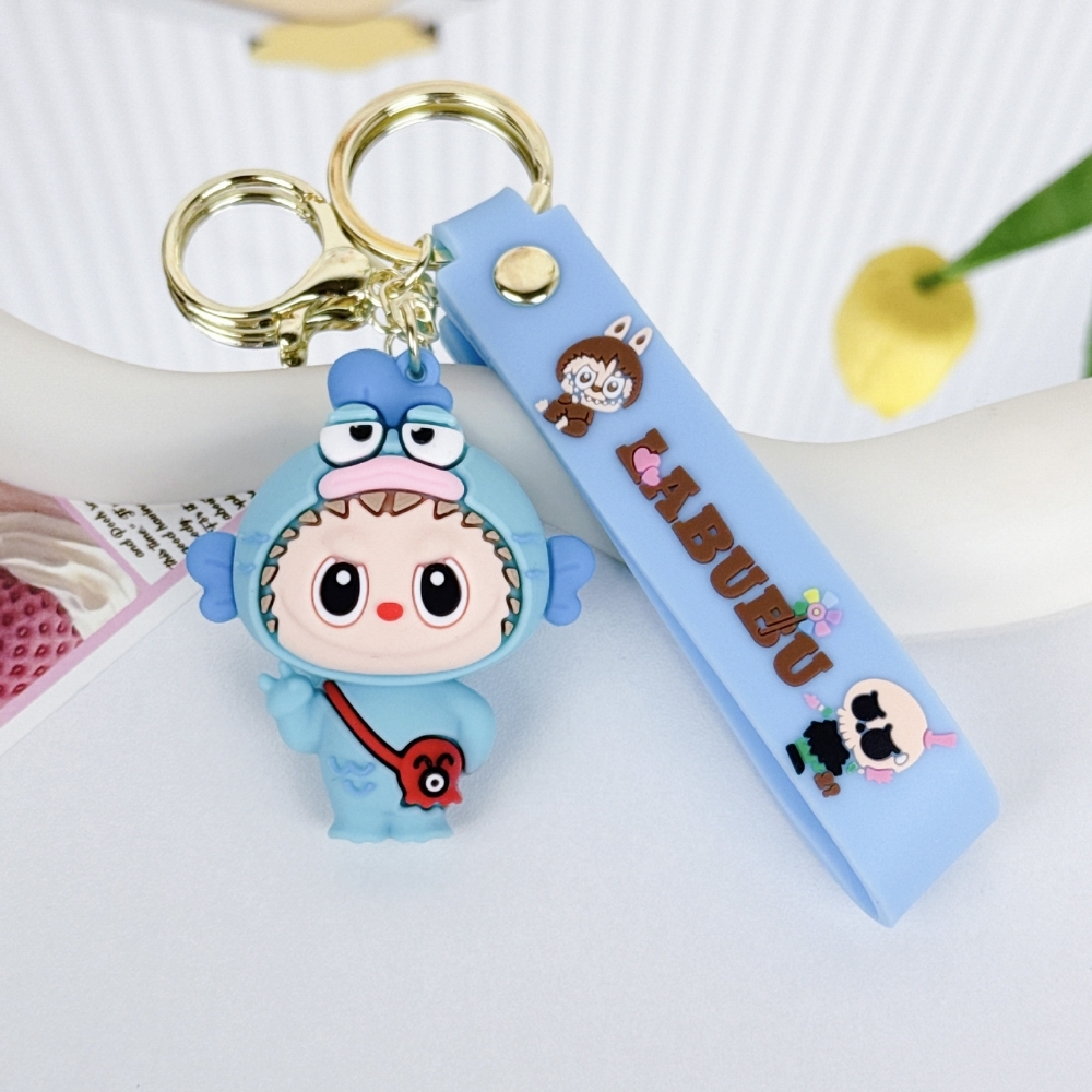 Móc Khóa labubu cosplay cá xanh - Dây móc dài : 10cm - Mô Hình Cao : 6cm - Nặng : 50gram - No Box : bọc túi OPP K76-T5-S2