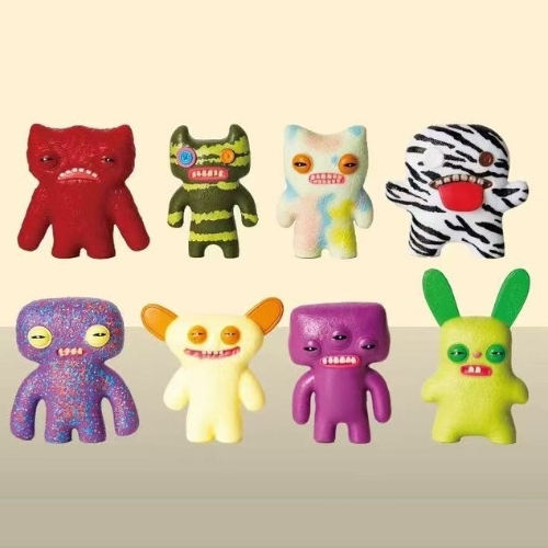 Mô Hình bộ 8 Nhân Vật Fuggler Răng Quái Vật Xấu Xí Dễ Thương - Cao : 6-8cm  - Nặng 340gram - Blind Box - K14-T1-S3