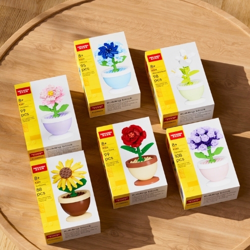 Combo 2 Bộ Lắp Ghép Chậu Hoa Dâm Bụt - 95 hạt - Full Box - Sku : LG-K339  - (VAT 001-C2-11) - K97-T2-S5