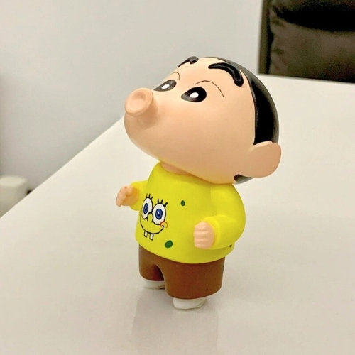 Mô Hình Shin dáng đứng áo vàng - Cao 10cm - Rộng 6cm - Ngang 6cm - nặng : 50gram - SKU : sh850y - (VAT G873-79) - T4