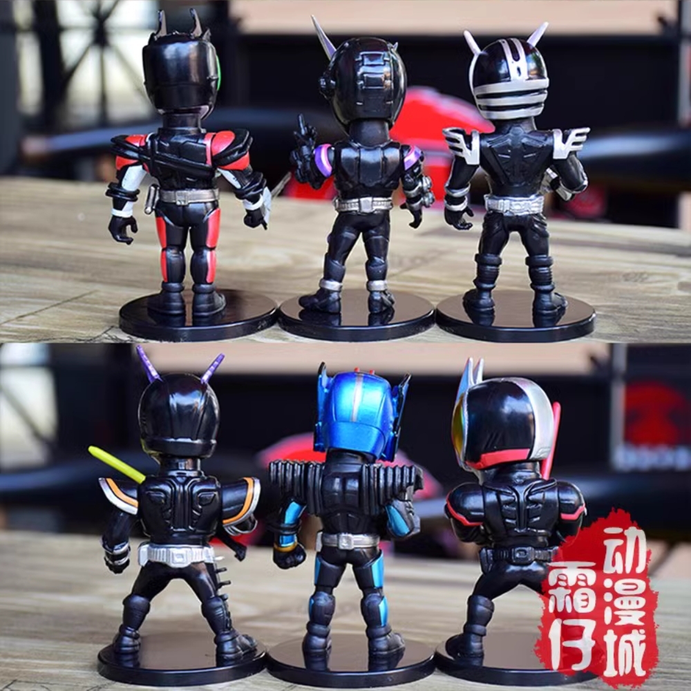 Mô Hình Bộ 6 nhân vật Kamen Rider chibi bản B - Cao 10cm - nặng 300gram - No Box : bọc túi OPP - Figure anime Kamen Rider