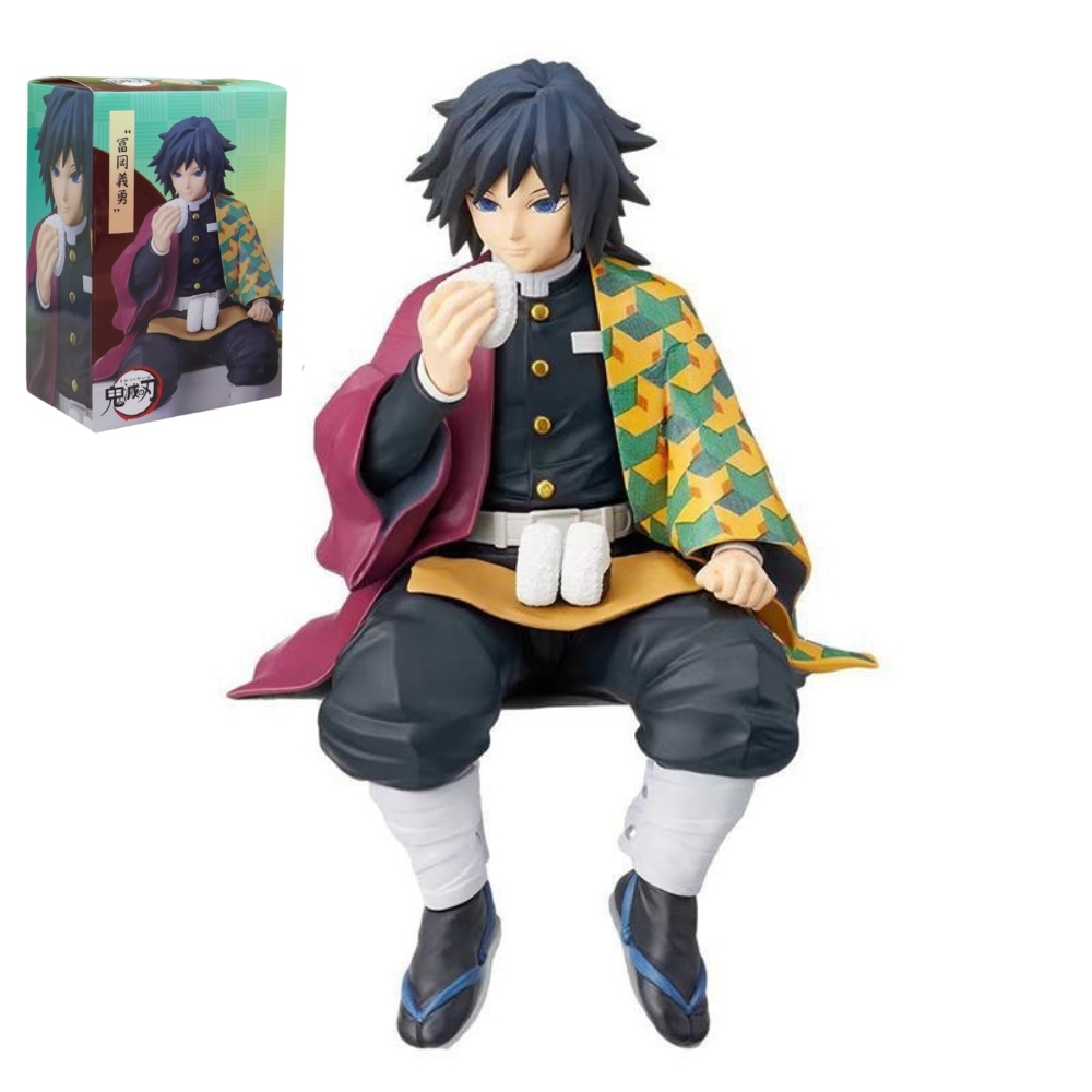 Mô Hình Kimetsu No Yaiba Giyuu dáng ngồi cao 15cm - Figure Thanh gươm diệt quỷ - Có Vỏ Hộp màu