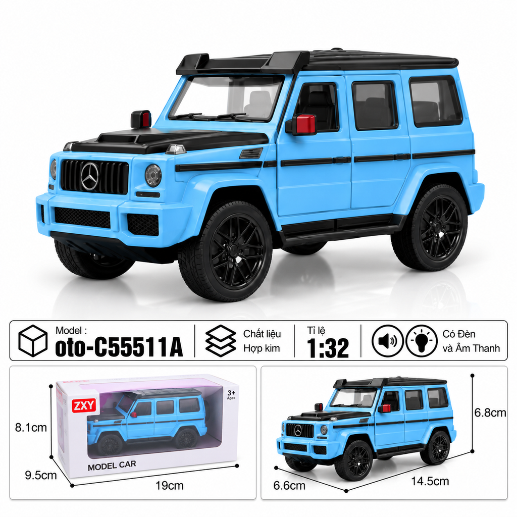 Xe thể thao nhiều màu sắc chất liệu hợp kim , Có Đèn và Âm Thanh , tỉ lệ 1:32 : SKU : oto-C55511A ( Vat : 103-01-60 )