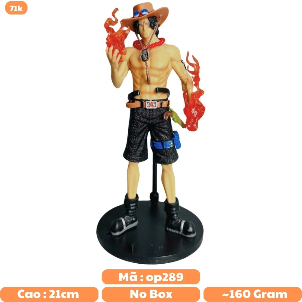 Mô Hình OnePiece Ace dáng đứng siêu ngầu có gậy chống lưng Cao : 21cm nặng 160g - One Piece - Bọc Túi Opp - No Box - N1-ST20