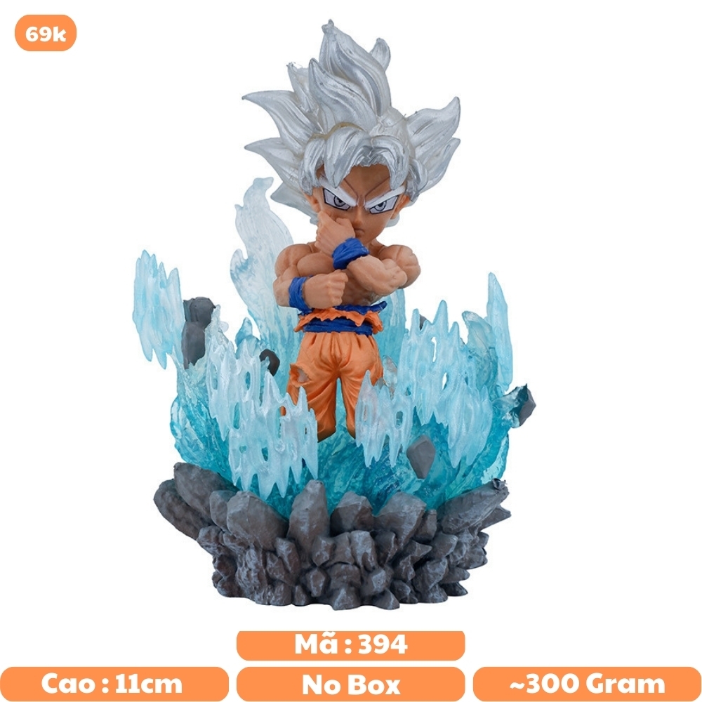 Mô hình đồ chơi - SonGoku bản năng vô cực , có led , Cao 11cm  - Dragon Ball - No box - N1-K38-T2-S10