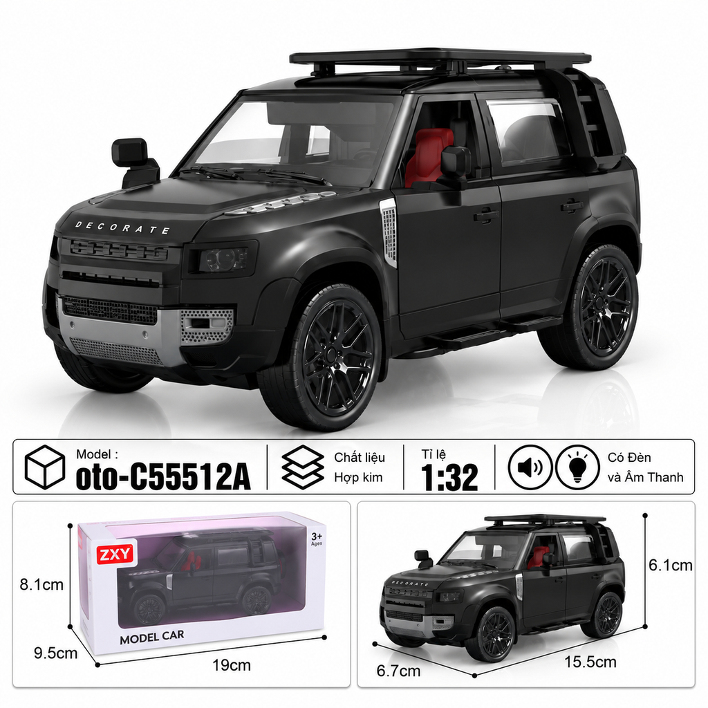 Xe thể thao nhiều màu sắc chất liệu hợp kim , Có Đèn và Âm Thanh , tỉ lệ 1:32 : SKU : oto-C55512A ( Vat : 103-01-60 )