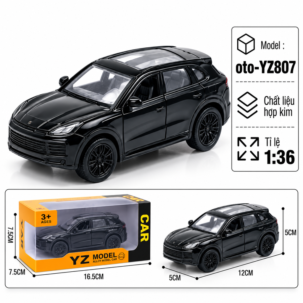 Mô Hình xe Oto porsche  hợp kim , tỉ lệ 1:36 - Dài 12cm - rộng 5cm - cao 5cm - SKU : oto-YZ807 - ( Vat : 103-01-35 )