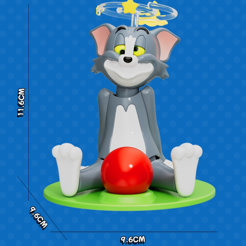 Đồ Chơi Trẻ Em Tom bị choáng chạy cót - Cao 11cm - Ngang 9cm - Nặng 200gram - Hộp Màu - ht30a K75-T5-S10