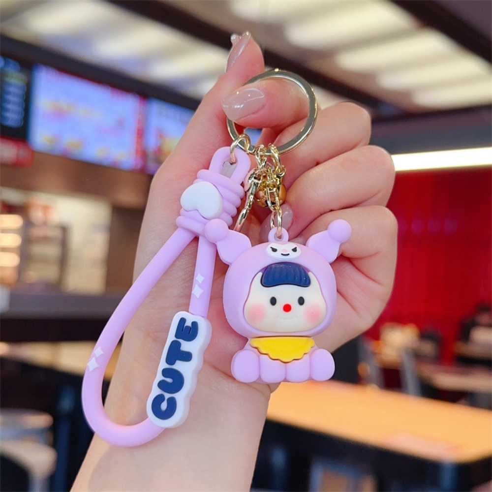 Móc khóa chó hồng - dây dài 11cm mô hình cao 6cm - nặng : 50gram - SKU: moc196 - (Vat: MK001) -  K79-T5-S1