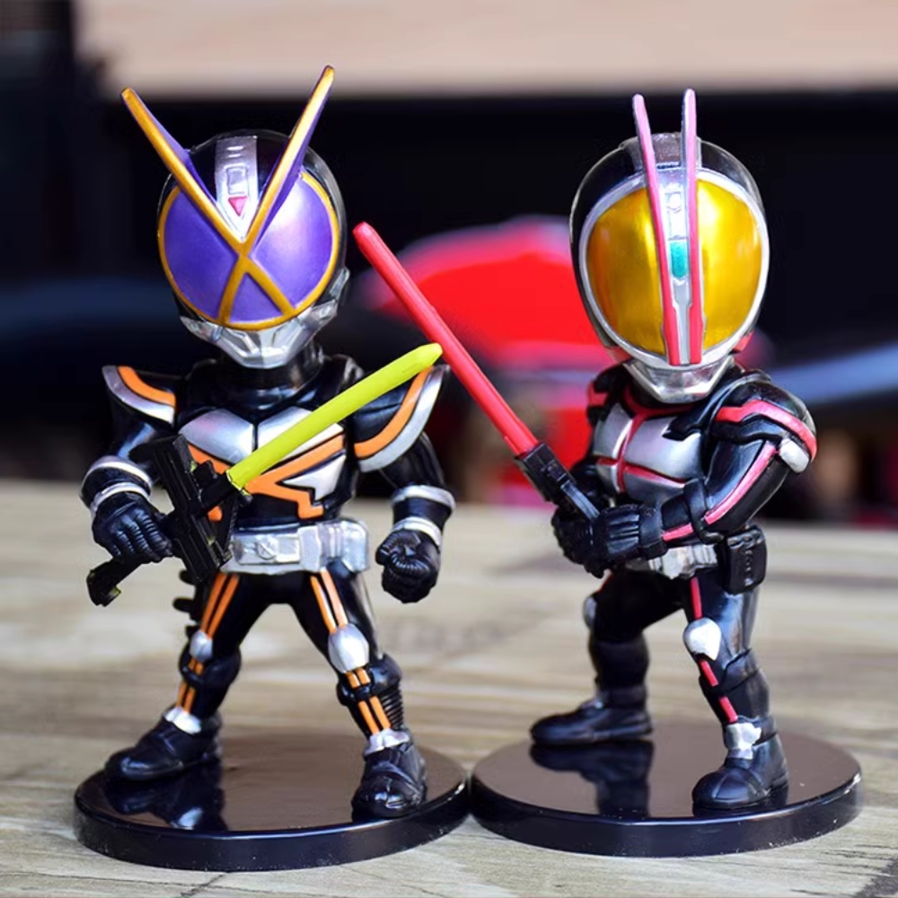 Mô Hình Bộ 6 nhân vật Kamen Rider chibi bản B - Cao 10cm - nặng 300gram - No Box : bọc túi OPP - Figure anime Kamen Rider