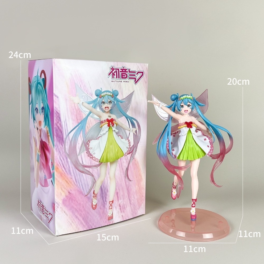 Mô Hình Hatsune Miku dáng đứng múa - Cao 20cm - nặng 200Gram - Figure Miku - Có Hộp màu - N1-K54-T3-S2