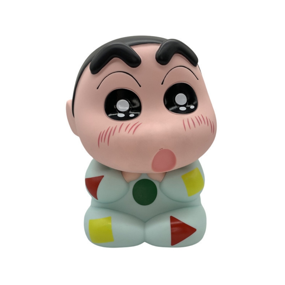 Mô Hình Shin bút chì áo xanh dáng ngồi bản to ( có thể đựng tiền ) - Cao 30cm - nặng 1200gram - Figure Cậu Bé Bút Chì - bọc túi OPP - Hộp Carton - K11-T4-S1,S2