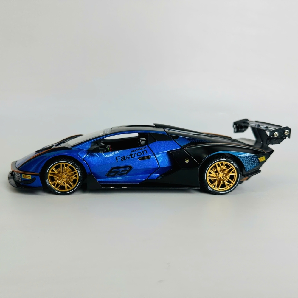 Mô Hình xe lambogini xanh đua tỉ lệ 1:24 Hợp kim có thể mở cửa - bánh sau chạy cót - Dài 22cm - cao 5.5cm - nặng 800gram - Figure Oto - FULL BOX : box màu - SKU : oto403 - n3-k6-t3-s4