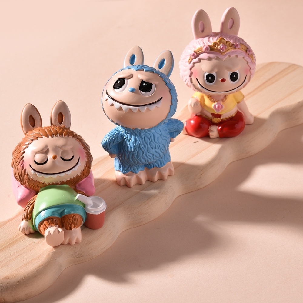 Mô hình labubu bộ 9 labubu blind box - cao 8cm - Nặng 300gram - Bọc Túi - Hộp Màu n3-k46-t1-s2