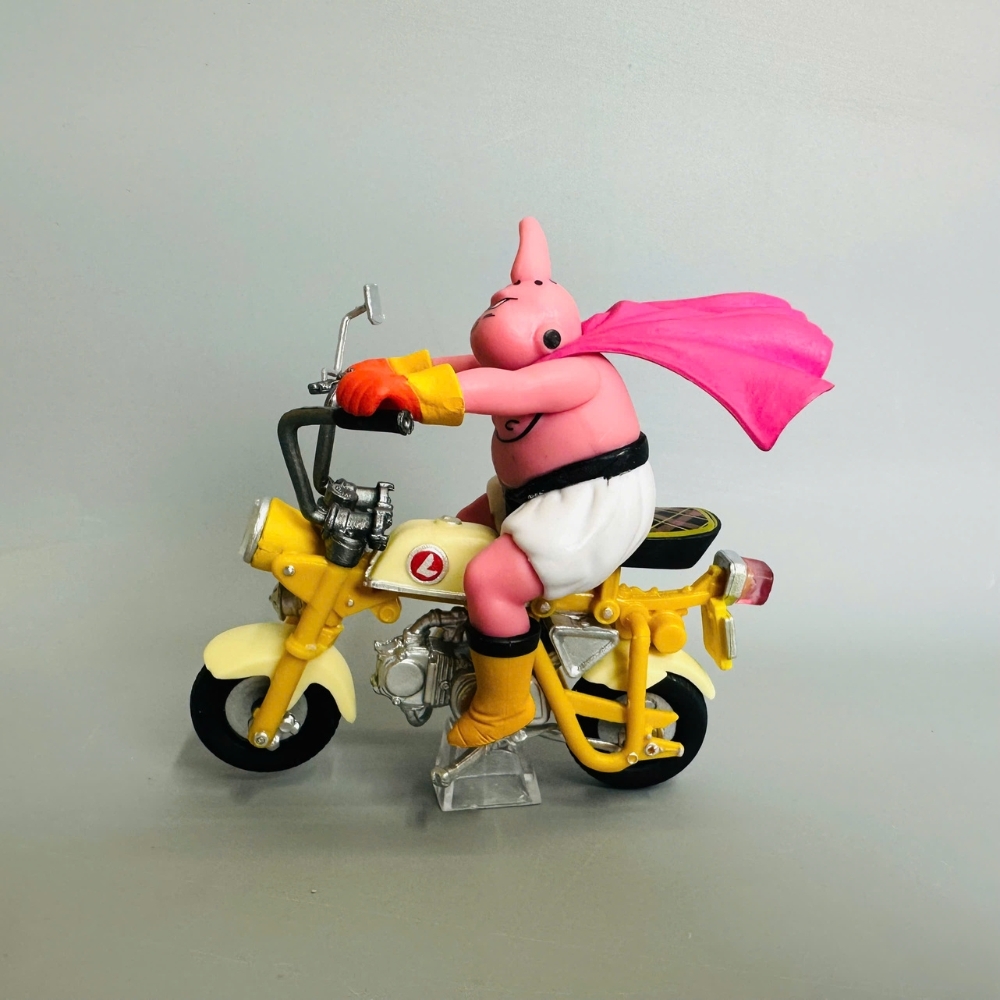 Mô Hình DragonBall mabu béo lái xe máy cao 12cm nặng 300g , Figure DragonBall - Hộp Màu - N1-K7-T3-S3