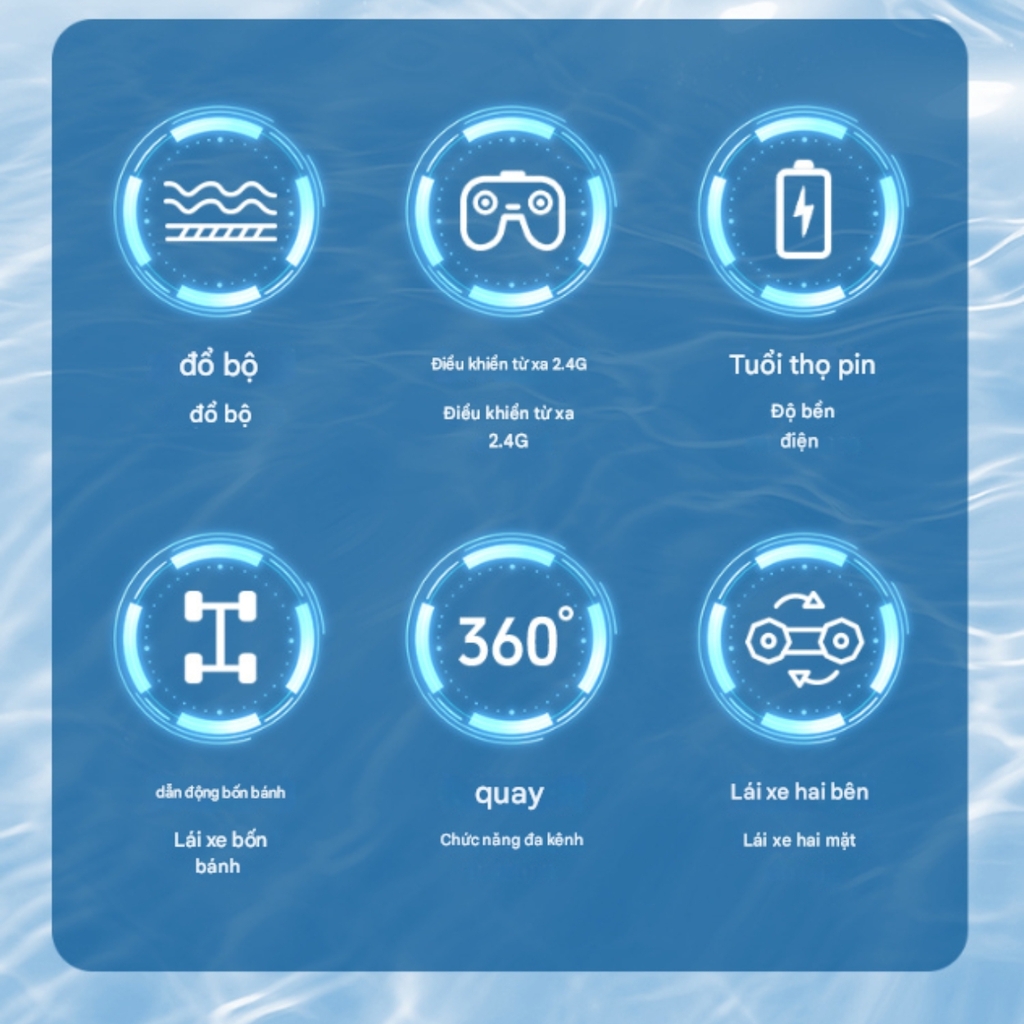 ( Màu Ngẫu Nhiên ) Đồ Chơi xe đua điều khiển từ xa nhào lộn và lội nước - Có Điều Khiển - Có LED - Dài 15.7cm - rộng 17.3cm - cao 8cm - nặng : 600gram - FULL BOX . SKU : DK-7723-1 - K55-T3-S1