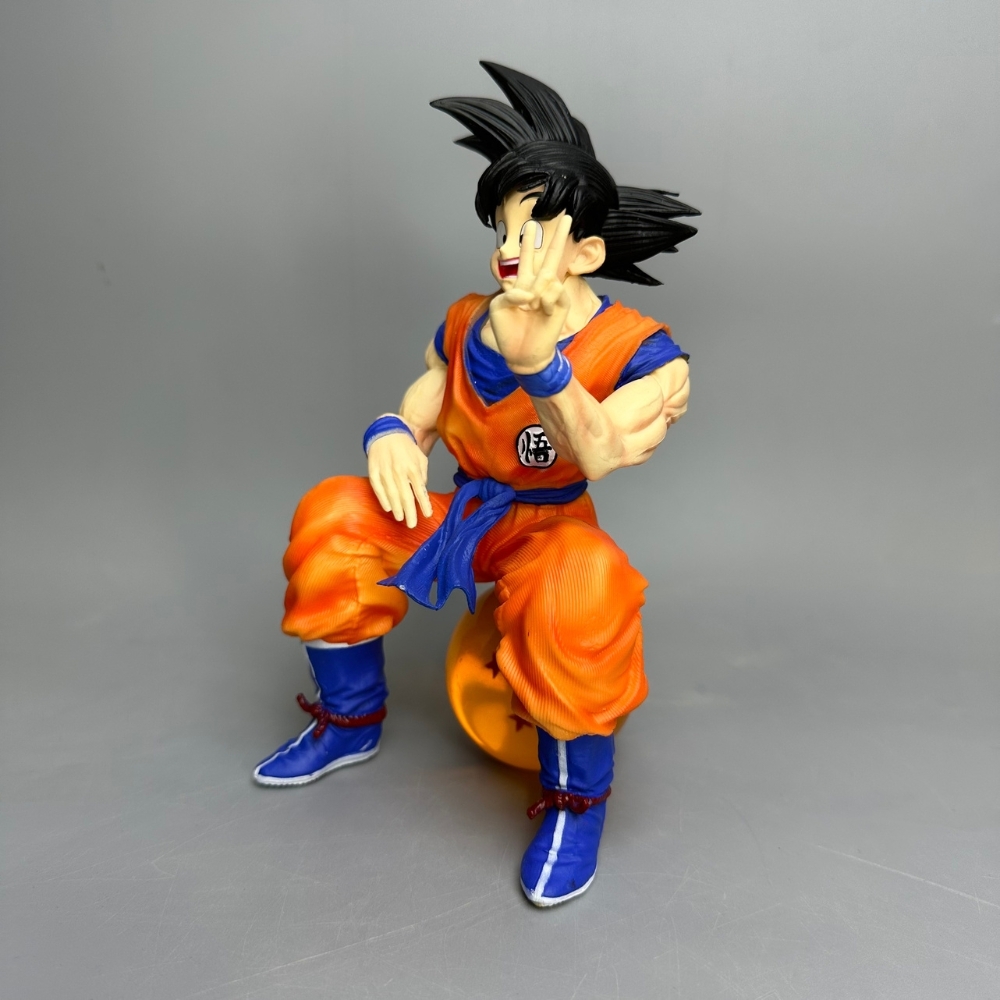 Mô Hình Songoku ngồi lên ngọc rồng - Cao 20cm - Nặng 500gram - Có Hộp màu - Figure anime Dragon ball - N1-K38-T1-S2