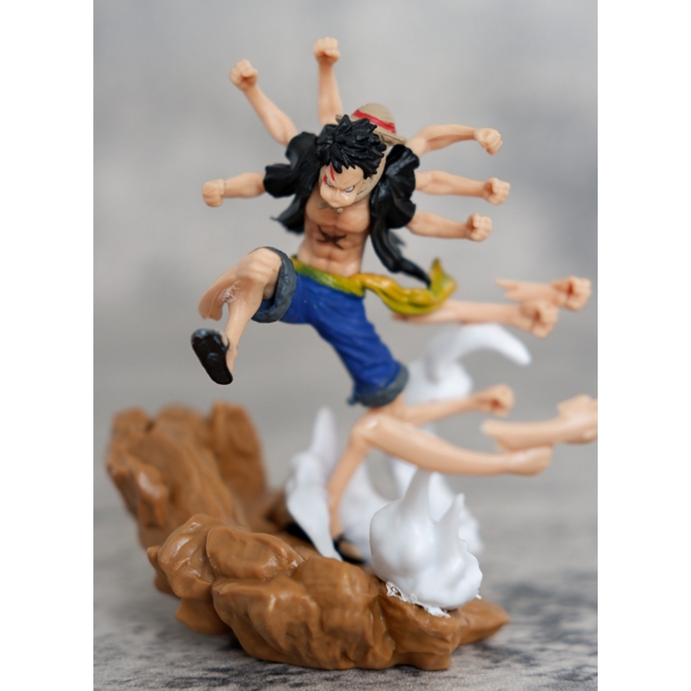 Mô Hình OnePiece bộ 3 luffy gear 4 trạng thái chiến đấu - cao 21cm - nặng 800gram - Figure One Piece - Hộp Màu -  N1-K44-T5-S2