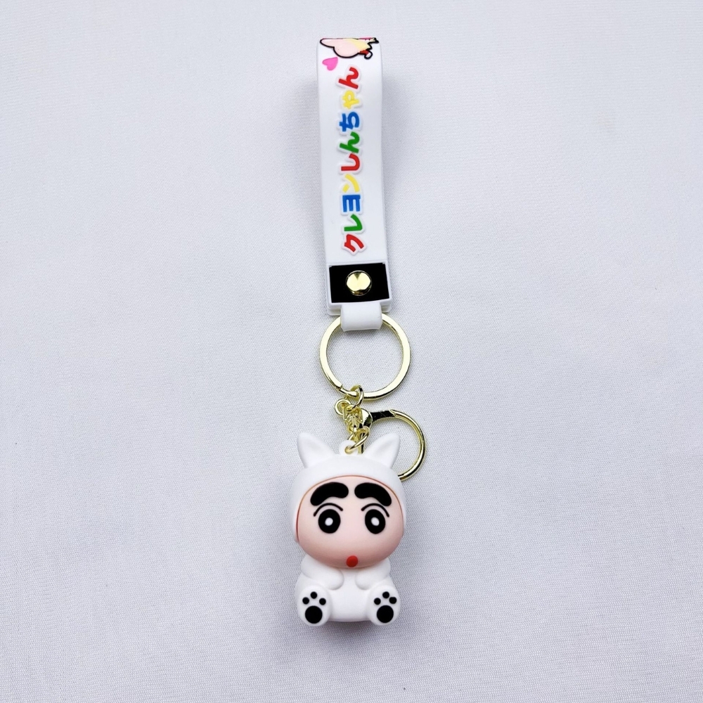 móc khóa shin cosplay chó trắng - dây dài 11cm mô hình cao 6cm - nặng : 50gram - no box N3-T3