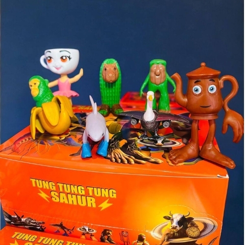 Mô Hình Sét 12 nhân vật Tung tung Sahur . Blind Box - Cao : 4.5 - 8.5cm - Nặng 300gram - Box Màu - Túi Mù - C - 5