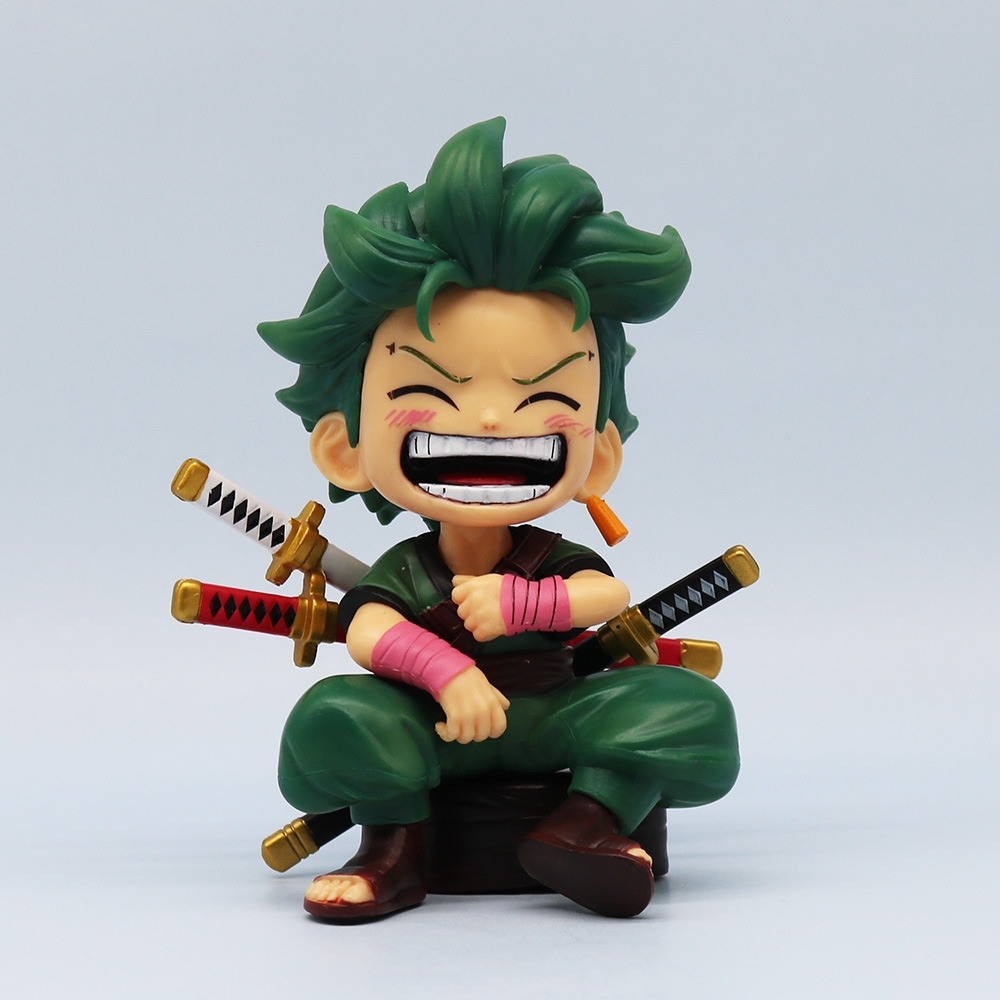 Mô Hình OnePiece Bộ 3 Luffy - Zoro - Sanji AI ChiBi - Cao 13cm - nặng 200gram - Figure OnePiece - Có hộp màu - N3-K38-T2-S1