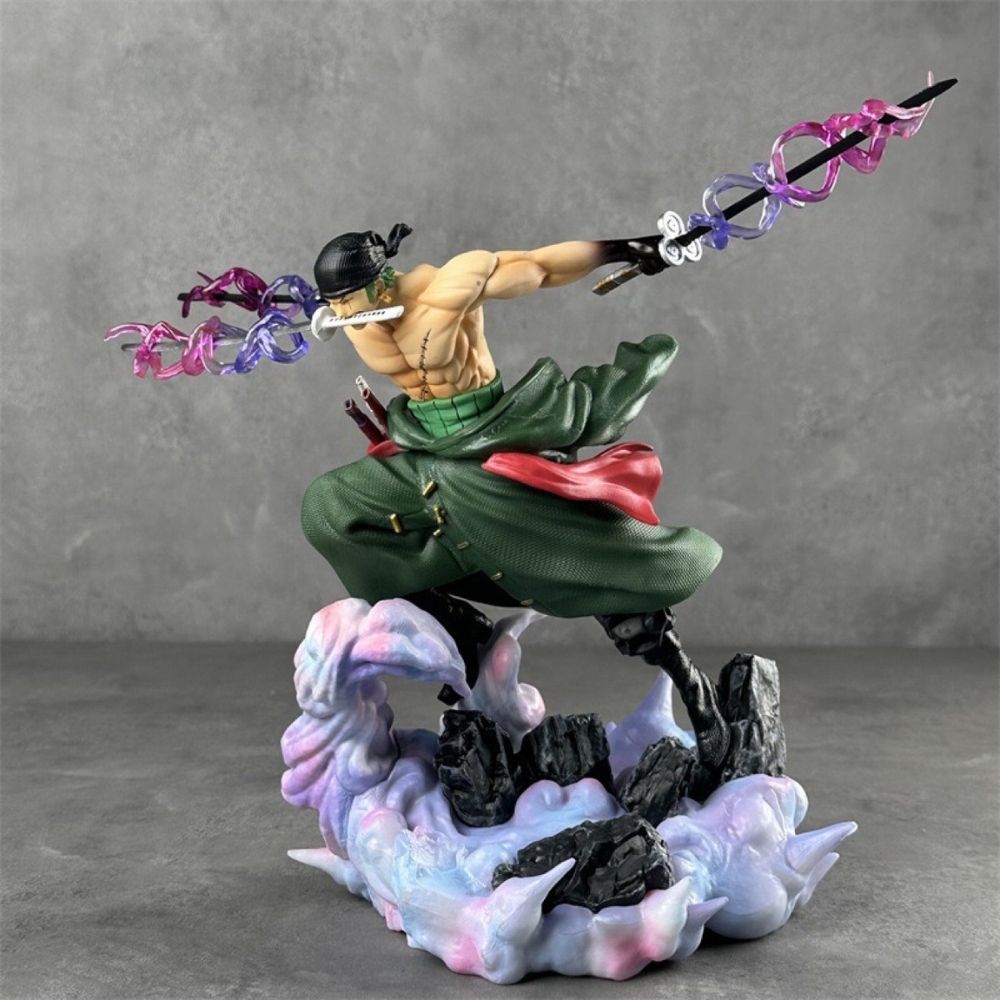 Mô Hình OnePiece zoro Chiến Đấu Siêu Ngầu Cao : 23.5cm nặng : 1000gram - One Piece - Hộp Màu K17-T4-S7