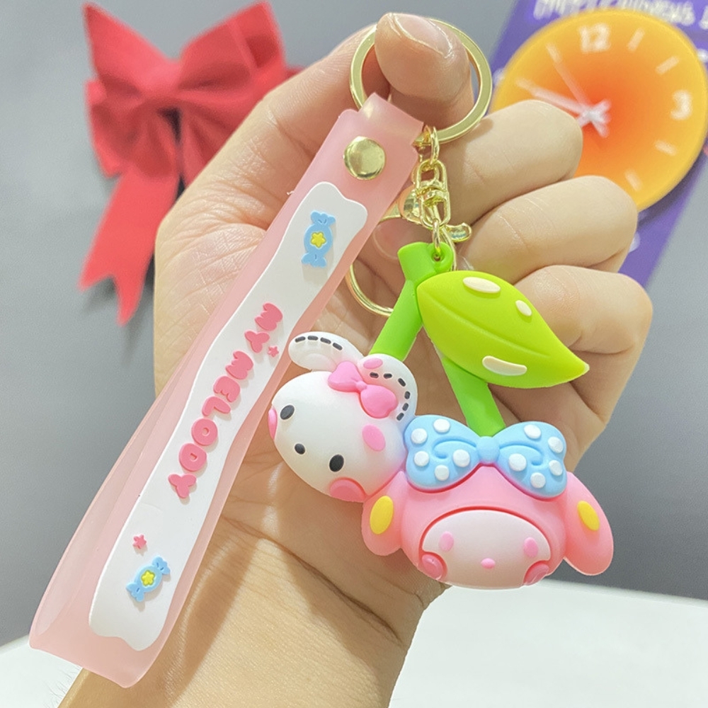 Móc khóa kurromi và thỏ - Dây móc dài : 10cm - Mô Hình Cao : 6cm - Nặng : 50gram - No Box - SKU: moc164 - (Vat: 88223-7) -  K79-T6-S13