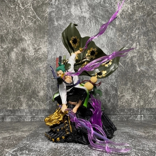 Mô hình Zoro wano trên mái nhà , cao 16cm , nặng 300gram - One Piece - No Box - SKU : 5145d - (VAT 002-01-35)