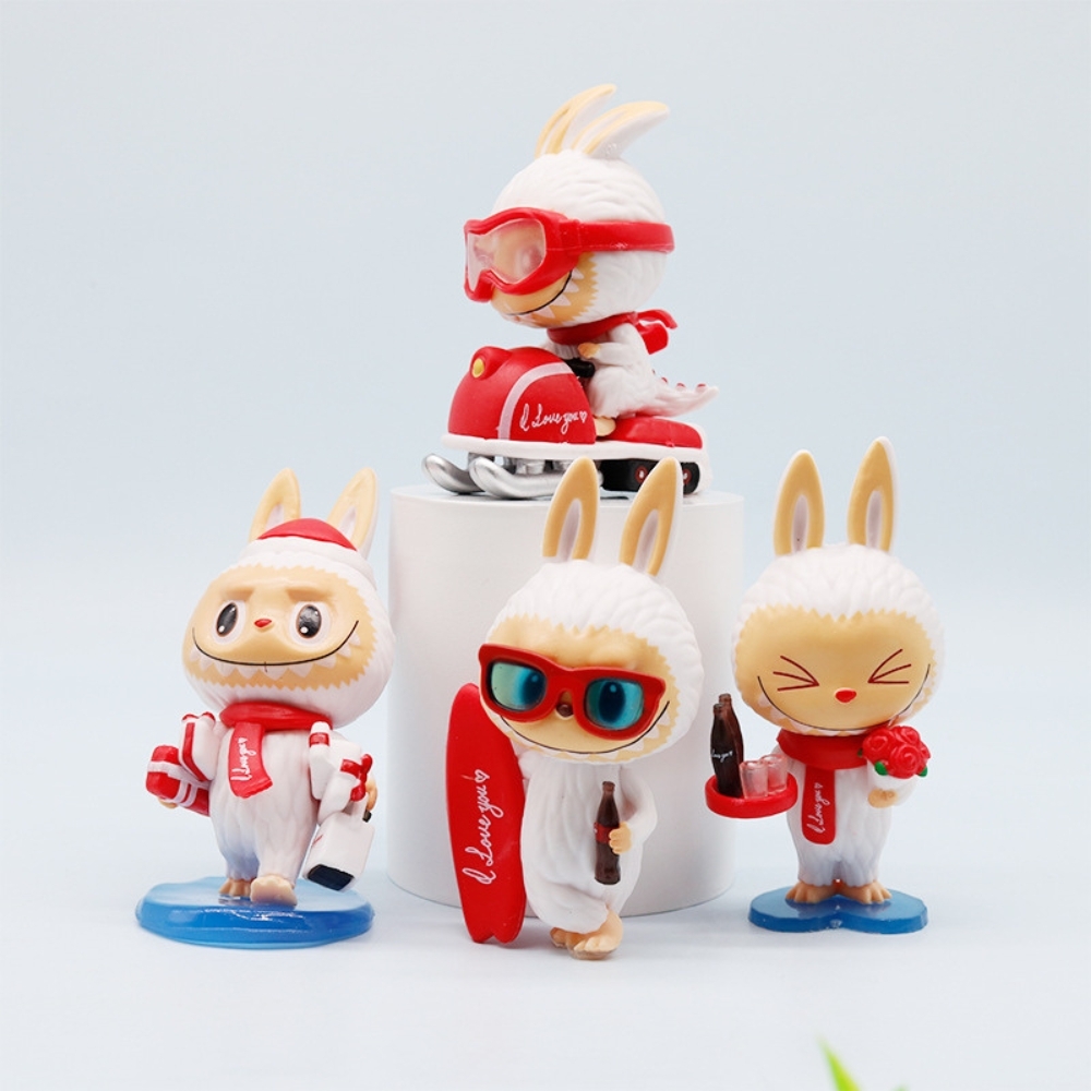 Hàng Cao Cấp - Mô hình labubu bộ 4 labubu blind box - cao 9cm - Nặng 300gram - Bọc Túi - Hộp Màu - HM112 n3-k31-t3-s2