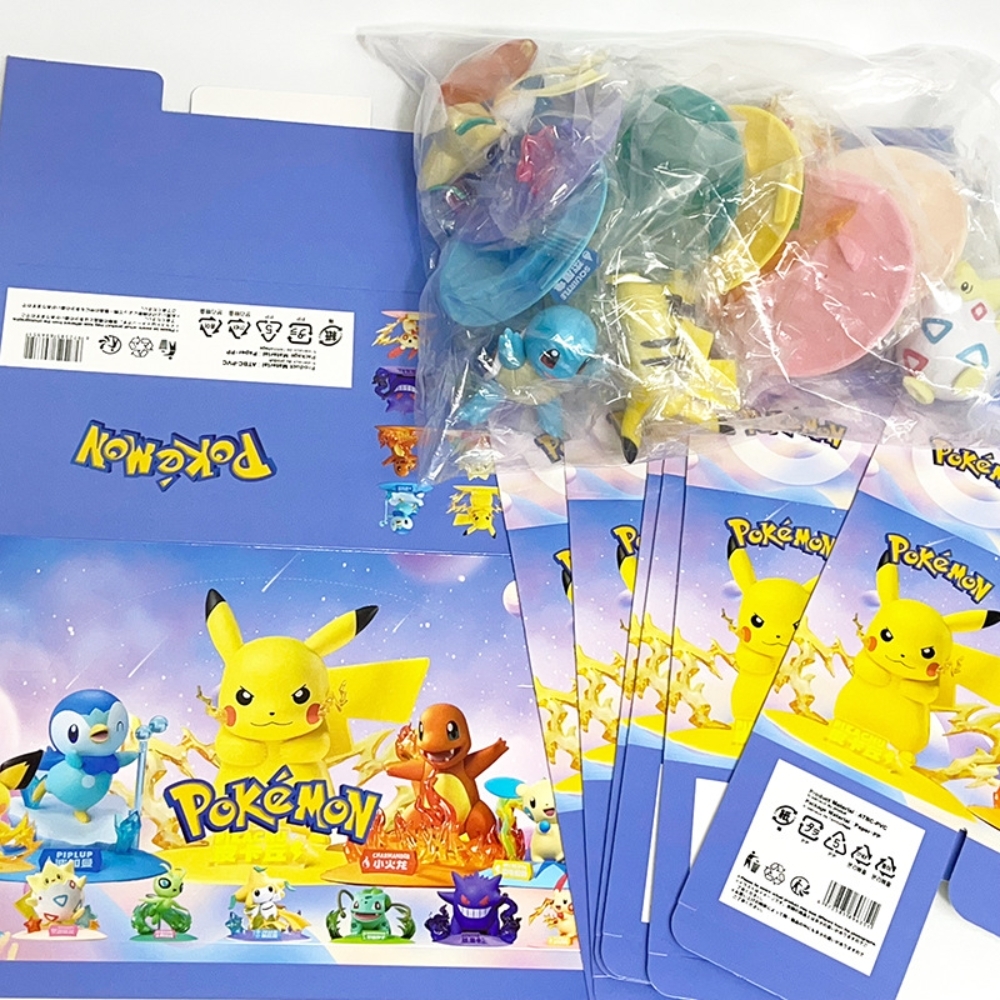 Mô Hình POKEMON Bộ 6 Pokemon có đế bản A - Cao 7-10cm - Nặng 700gram - Pokemon - Hộp Màu - K28-T1-S4
