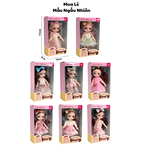 Đồ Chơi Búp Bê Mỹ Hạnh ( Mẫu Ngẫu Nhiên ) . Cao 17cm - ngang 10cm -rộng 5cm . SKU : bb-1910B-1 - bb-1910B-11 K50-T4-S1