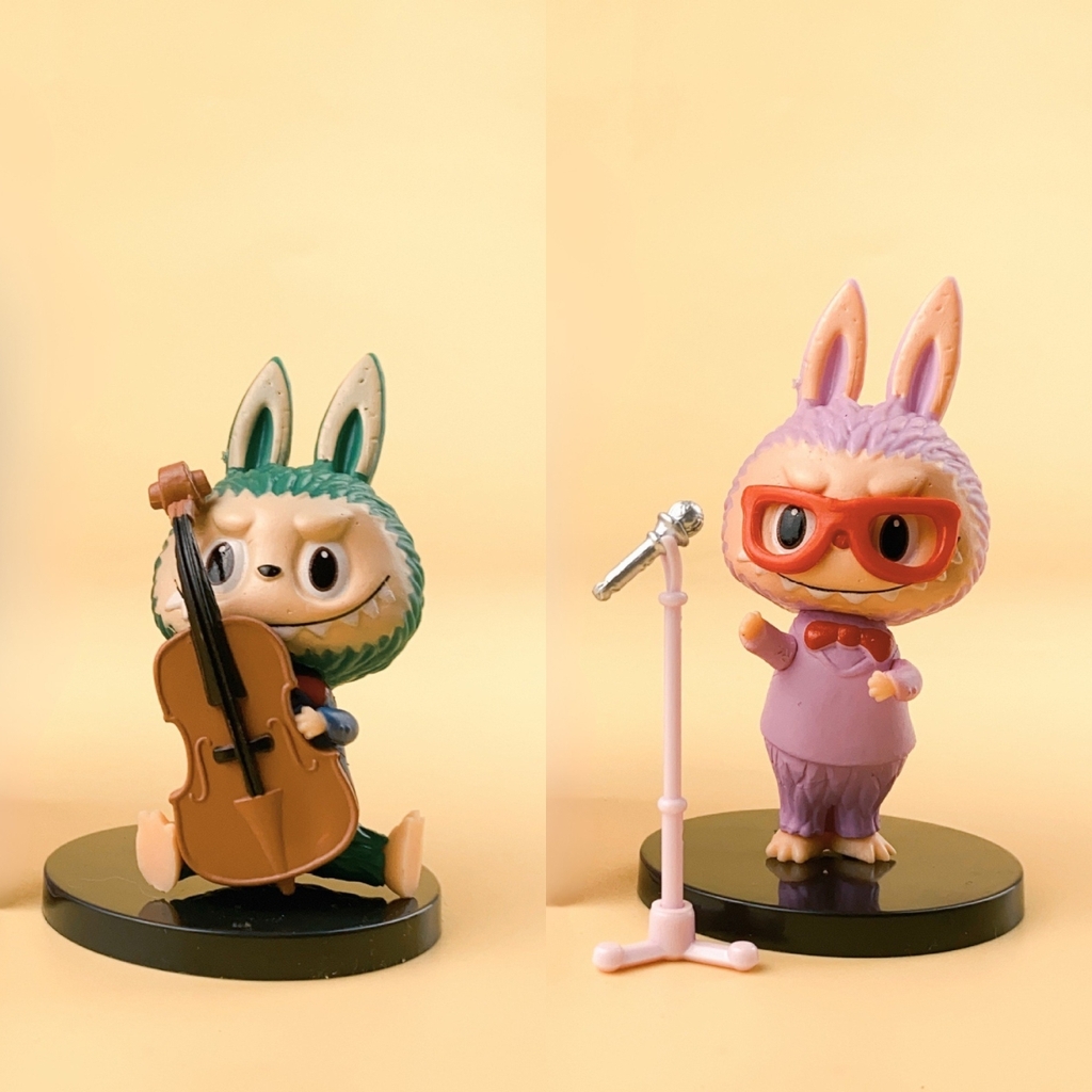 bộ 6 labubu nghệ sĩ siêu dễ thương , blind box - Cao 8-10cm - Nặng 370gram - Bọc Túi - Hộp Màu - K33-T2-S8