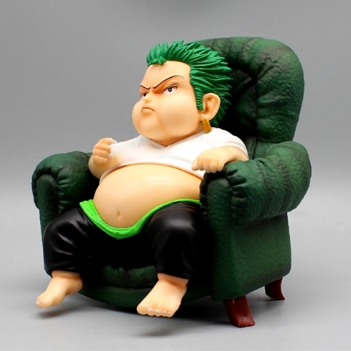Mô Hình OnePiece zoro béo ngồi ghế - Cao 14.5cm - nặng 650gram + có Box - Figure OnePiece - Có Hộp - K18-T3-S1