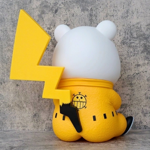 Hàng Cao Cấp - Mô Hình Pikachu Cosplay Gấu BePo ngồi - Cao 36cm - Figure One Piece vs Pikachu - Hộp Màu - pkm54