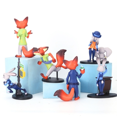 Mô hình bộ 6 nhân vật Zootobia Bản B  . Cao 4 - 11cm , nặng 350gram - Figure Zootobia - SKU : hm182