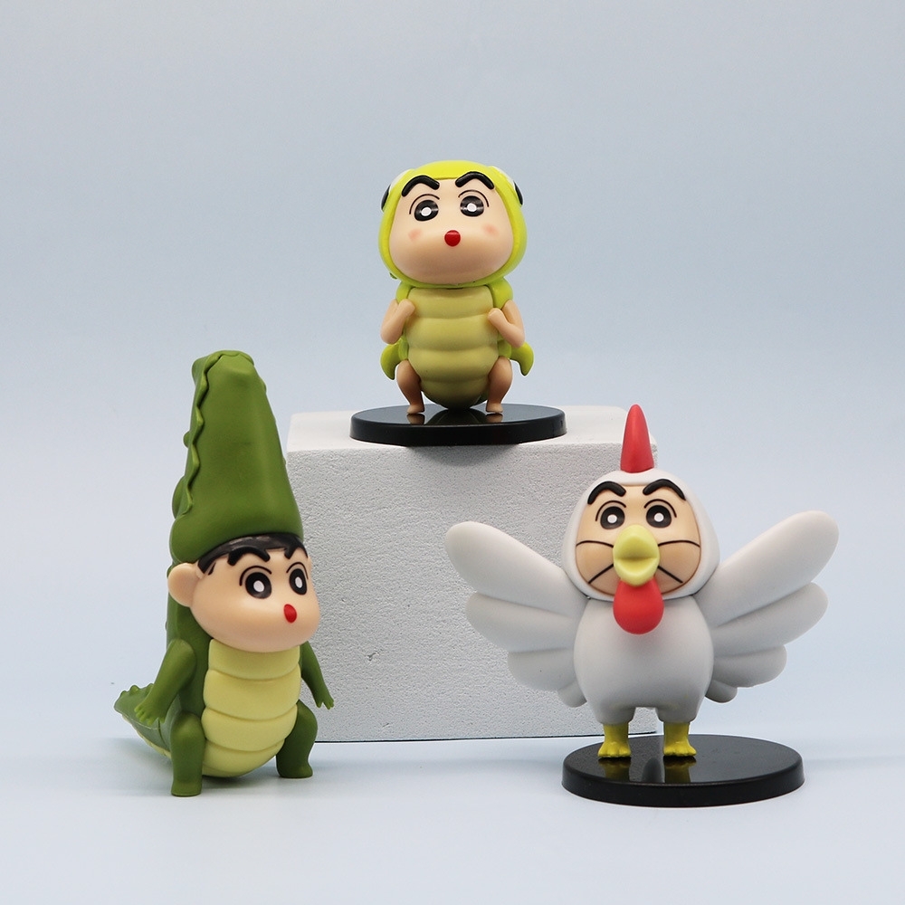 Mô Hình bộ 6 Shin động vật - Cao 8-11cm - nặng 300gram - Figure Cậu Bé Bút Chì - bọc túi OPP - Hộp Màu - Hm33 n3-k49-t2-s1