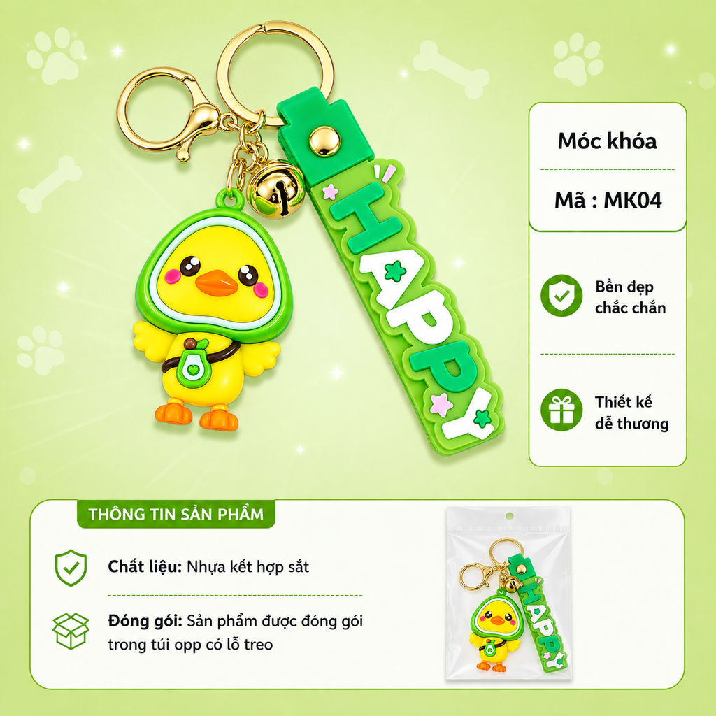 Móc khóa hình con gà - SKU: mk04 - (VAT: MK001-5)